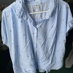 Button down tee